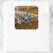 アンティーク木製ボート スクエアシール (バッグ)