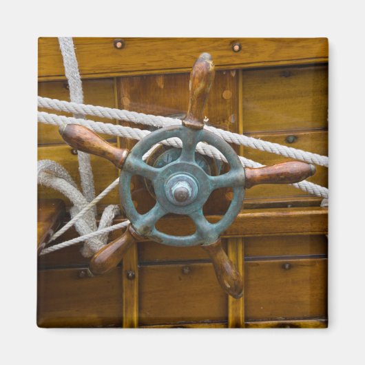 アンティーク木製ボート マグネット (正面)