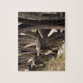 アンティーク木製ワゴンホイール ジグソーパズル (縦)