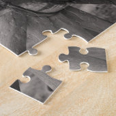 アンティーク木製ワゴンホイール ジグソーパズル (側面)