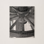 アンティーク木製ワゴンホイール ジグソーパズル (縦)