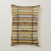 アンティーク木製木材スラット アクセントクッション (裏面(縦))