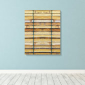 アンティーク木製木材スラット キャンバスプリント (インサイチュ (ウッドフロア))