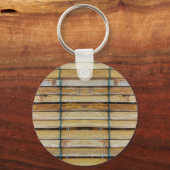 アンティーク木製木材スラット キーホルダー (正面)