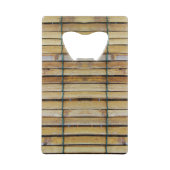 アンティーク木製木材スラット クレジットカード栓抜き (正面)