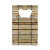 アンティーク木製木材スラット クレジットカード栓抜き (裏面)