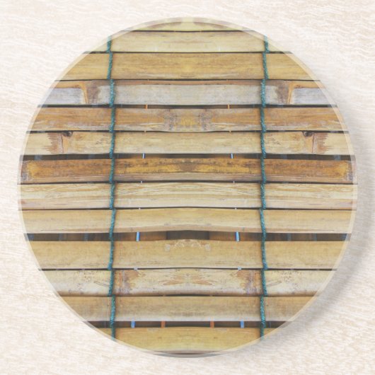 アンティーク木製木材スラット コースター (正面)