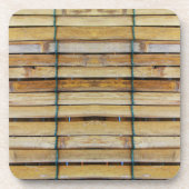 アンティーク木製木材スラット コースター (正面)