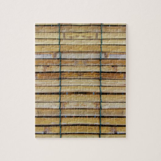 アンティーク木製木材スラット ジグソーパズル (縦)