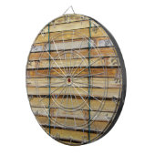 アンティーク木製木材スラット ダーツボード (正面右)