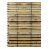 アンティーク木製木材スラット ノートブック (正面)