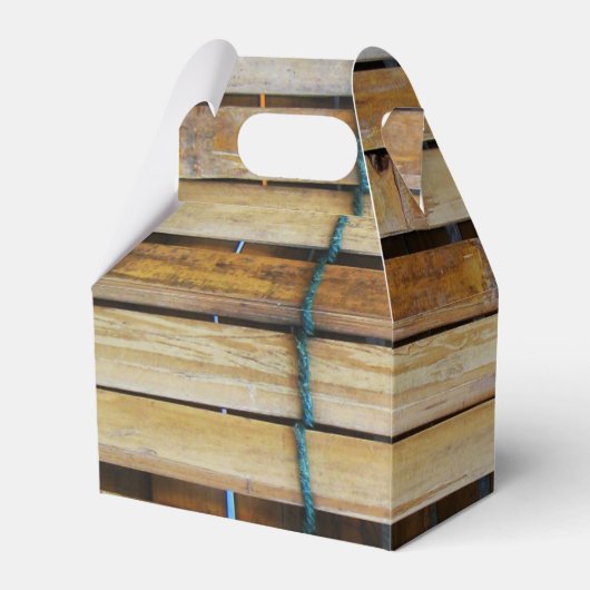 アンティーク木製木材スラット フェイバーボックス (正面サイド)