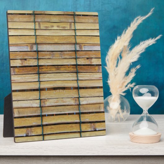 アンティーク木製木材スラット フォトプラーク (側面)