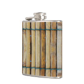 アンティーク木製木材スラット フラスク (左)