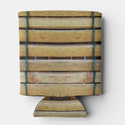 アンティーク木製木材スラット 缶クーラー (裏面)