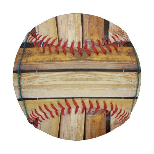 アンティーク木製木材スラット 野球ボール (正面)