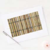 アンティーク木製木材スラット 長方形シール (封筒)