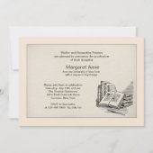 アンティーク本卒業招待状 招待状 (正面)