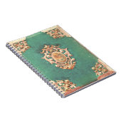 アンティーク本金ゴールドと緑エレガントビクトリアン ノートブック (右側)