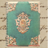 アンティーク本金ゴールドと緑エレガントビクトリアン ノートブック