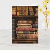 アンティーク本 カード (黄色い花)