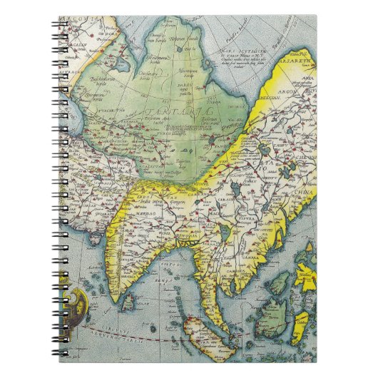 アンティーク東アジア地図ノートブック ノートブック (正面)