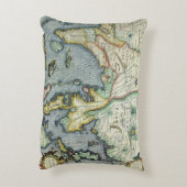 アンティーク東南アジアの地図メルカトル/ホンジウス アクセントクッション (裏面(縦))