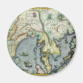 アンティーク東南アジアの地図メルカトル/ホンジウス マグネット