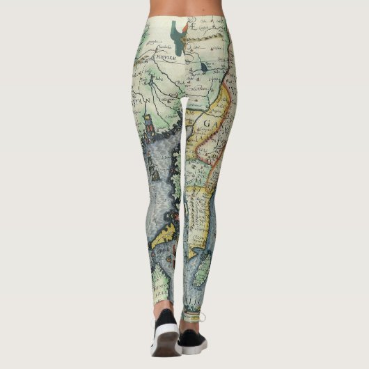 アンティーク東南アジアの地図メルカトル/ホンジウス レギンス (裏面)