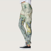 アンティーク東南アジアの地図メルカトル/ホンジウス レギンス (左)