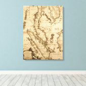 アンティーク東南アジアの地図 | 1687 キャンバスプリント (インサイチュ (ウッドフロア))
