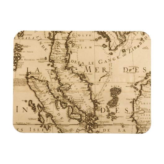 アンティーク東南アジアの地図 | 1687 マグネット (横)