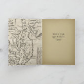 アンティーク東海岸地図の誕生日カード カード (内部)