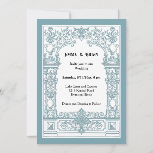 アンティーク枠招待状 招待状 (正面)