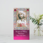 アンティーク枠、天使、宝石大切、ピンクの宝石 シーズンカード (スタンド正面)