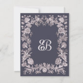 アンティーク梅の花模様の招待状 招待状 (裏面)