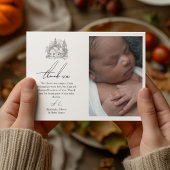 アンティーク森林動物の赤ちゃんシャワー サンキューカード