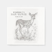 アンティーク森林動物の赤ちゃんシャワー スタンダードカクテルナプキン (正面)