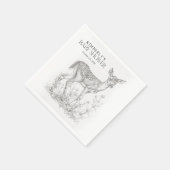 アンティーク森林動物の赤ちゃんシャワー スタンダードカクテルナプキン (角)