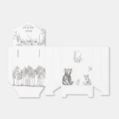 アンティーク森林動物の赤ちゃんシャワー フェイバーボックス (折り畳みなし)