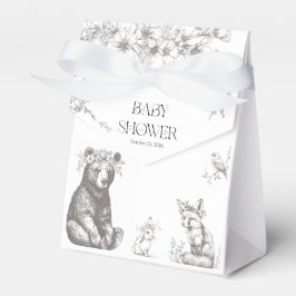 アンティーク森林動物の赤ちゃんシャワー フェイバーボックス