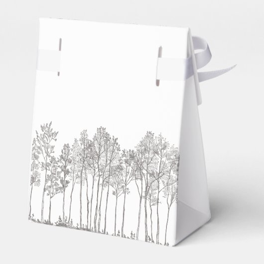 アンティーク森林動物の赤ちゃんシャワー フェイバーボックス (裏面サイド)