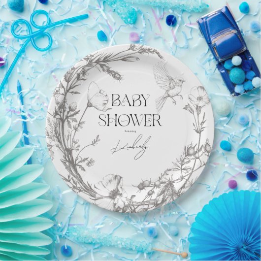 アンティーク森林動物の赤ちゃんシャワー ペーパープレート (パーティー)