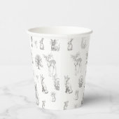 アンティーク森林動物の赤ちゃんシャワー 紙コップ (右)