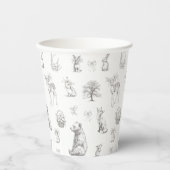 アンティーク森林動物の赤ちゃんシャワー 紙コップ (正面)
