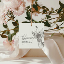 アンティーク森林動物赤ちゃんシャワーありがとう