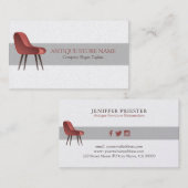 アンティーク椅子の家具修復 名刺 (正面/裏面)