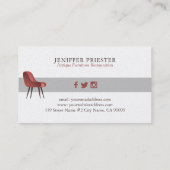 アンティーク椅子の家具修復 名刺 (裏面)