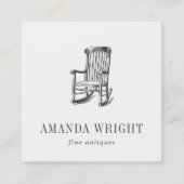 アンティーク椅子スクウェア名刺 |木炭 スクエア名刺 (正面)