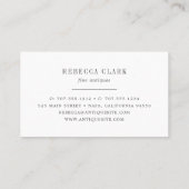 アンティーク椅子名刺 |木炭 名刺 (裏面)